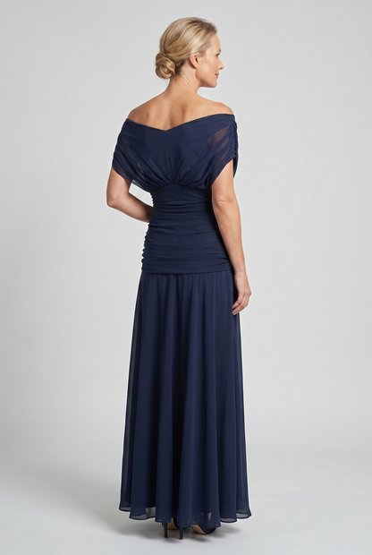 Diana Women's Maxi Dress | Elegant Chiffon, Off-Shoulder Evening Gown 3