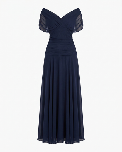 Diana Women's Maxi Dress | Elegant Chiffon, Off-Shoulder Evening Gown 5