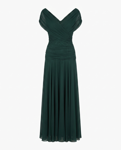 Diana Women's Maxi Dress | Elegant Chiffon, Off-Shoulder Evening Gown 7