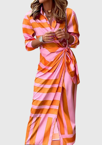 Evelyn Women's Wrap Maxi Dress | Chic Print Design, Flattering Fit 2