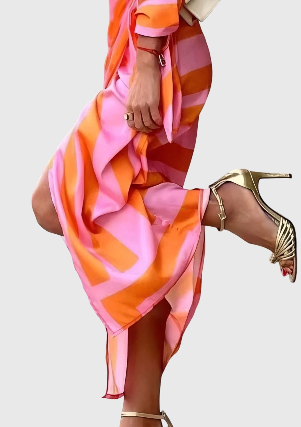 Evelyn Women's Wrap Maxi Dress | Chic Print Design, Flattering Fit 3