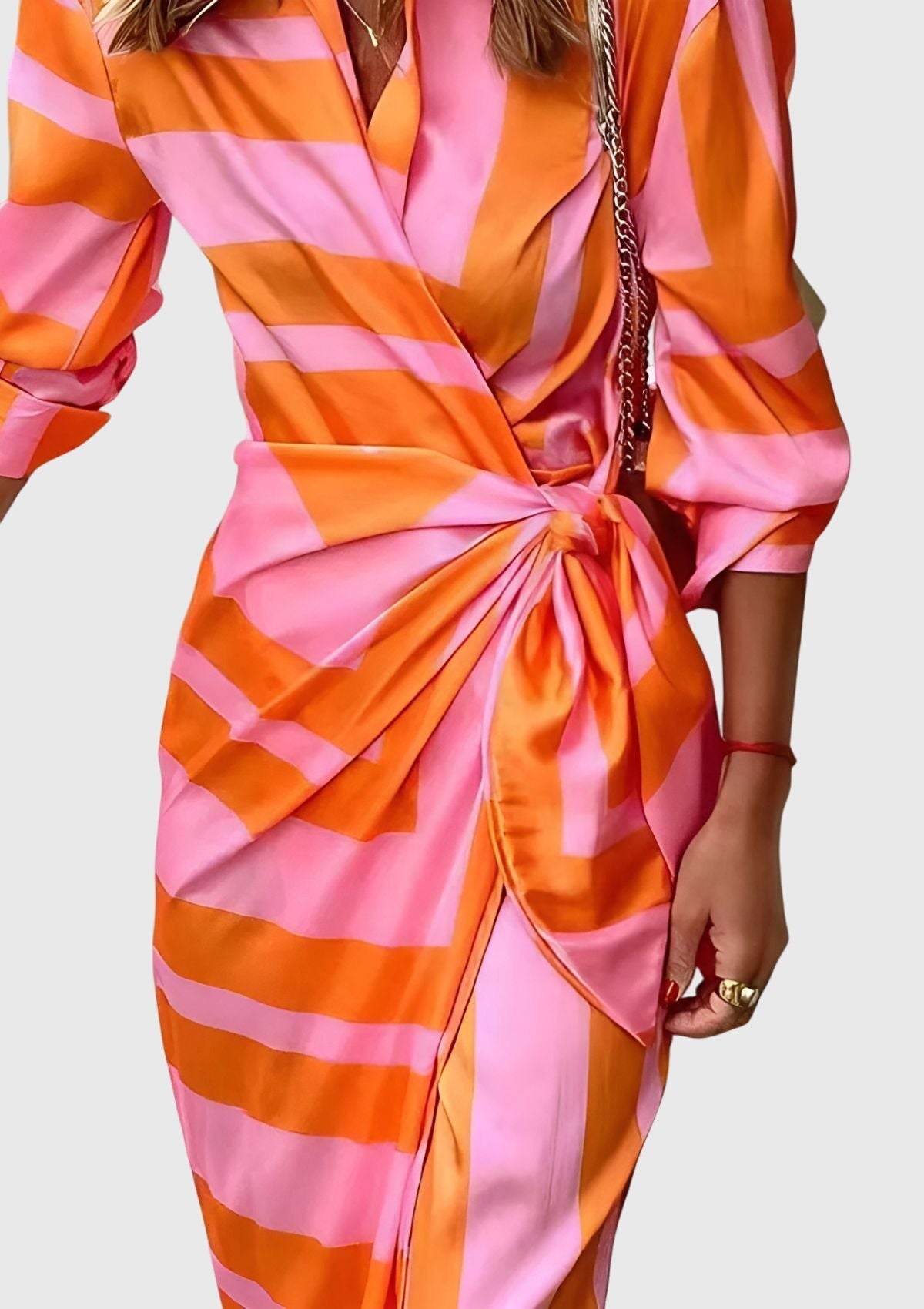 Evelyn Women's Wrap Maxi Dress | Chic Print Design, Flattering Fit 6
