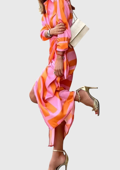 Evelyn Women's Wrap Maxi Dress | Chic Print Design, Flattering Fit 7