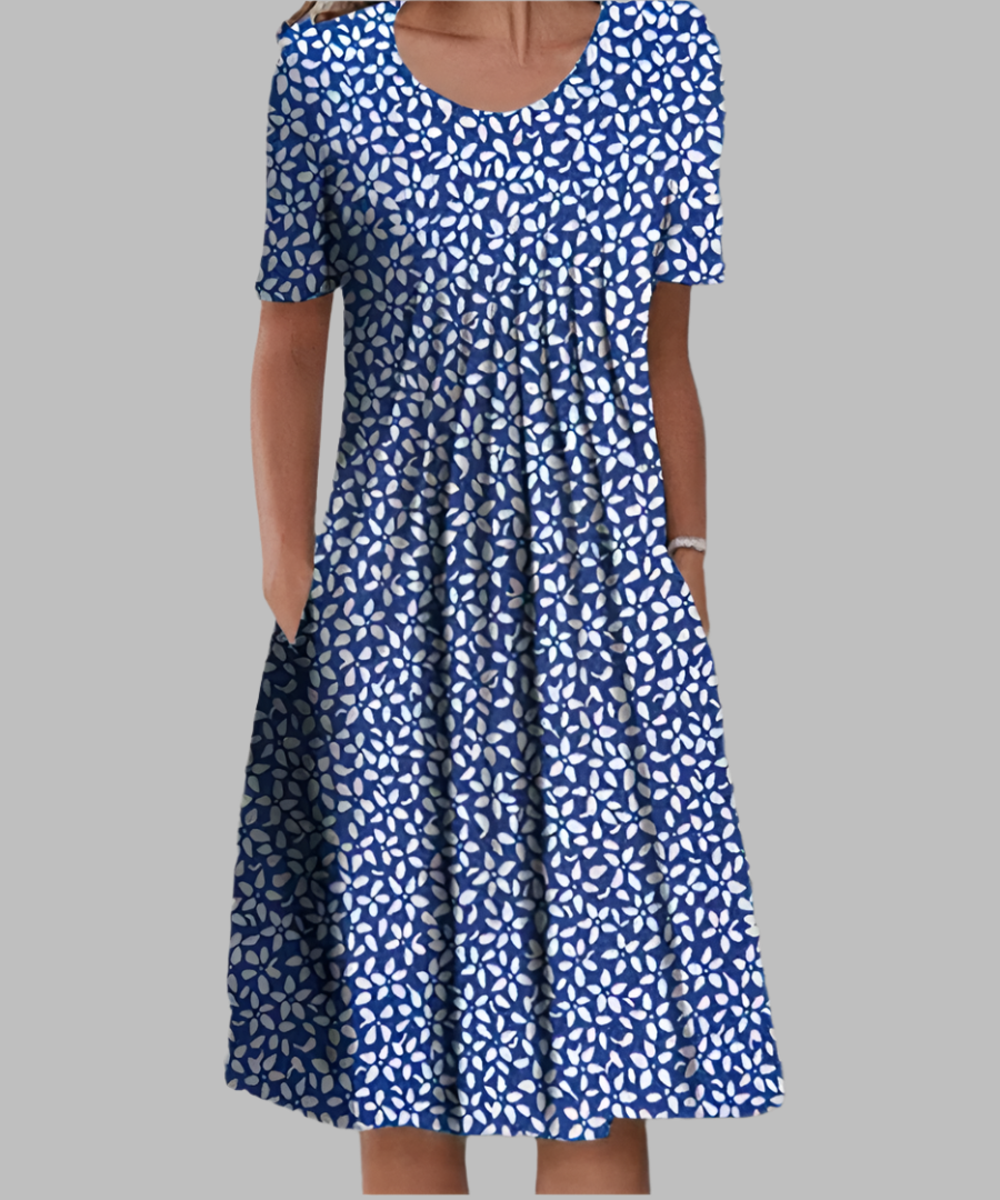 Fiona Women's Midi Dress | Floral Print, Short Sleeve, Lightweight 4