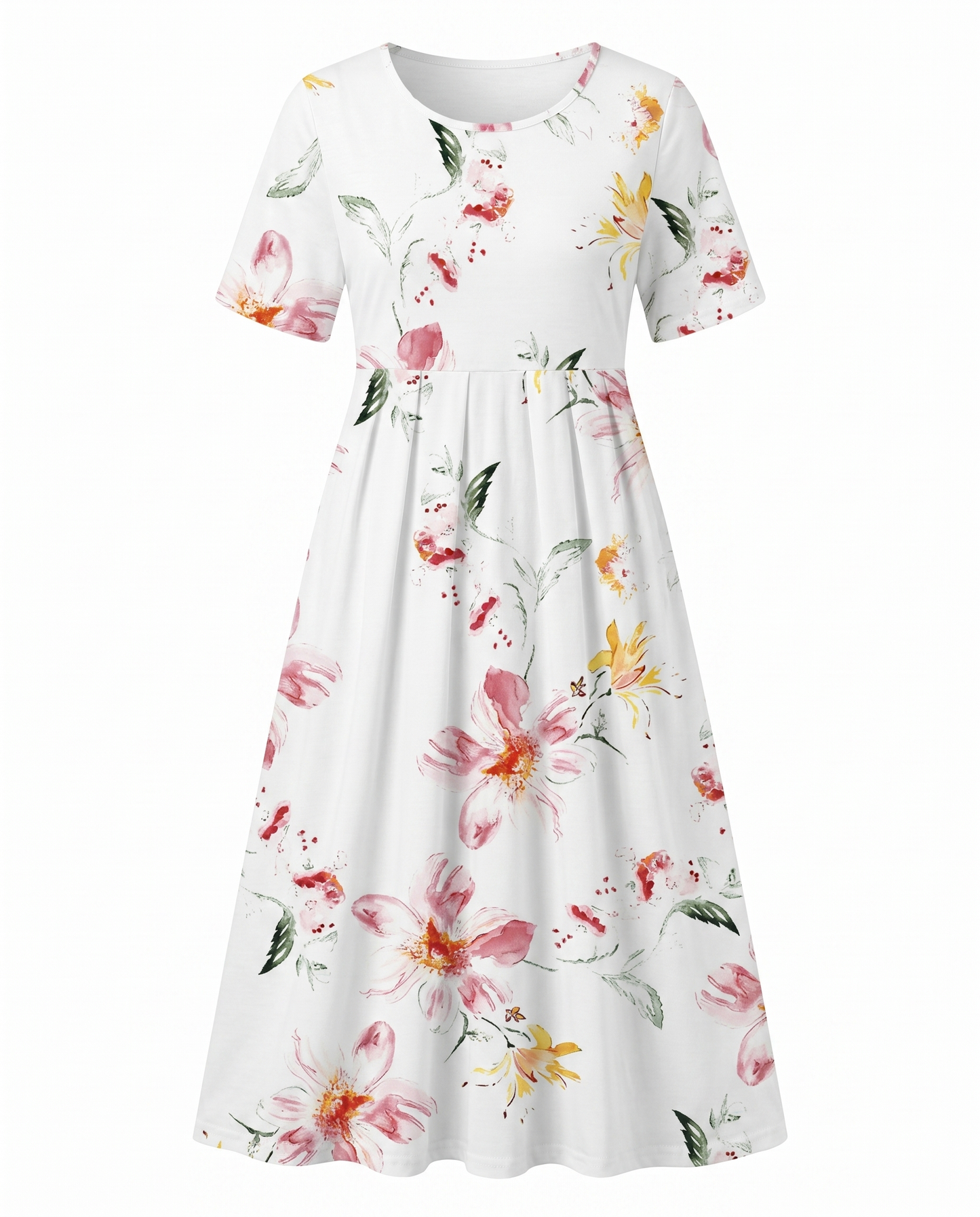 Flora Women's Midi Dress | A-Line, Breathable Fabric, Floral Print, Plus Size Available 7