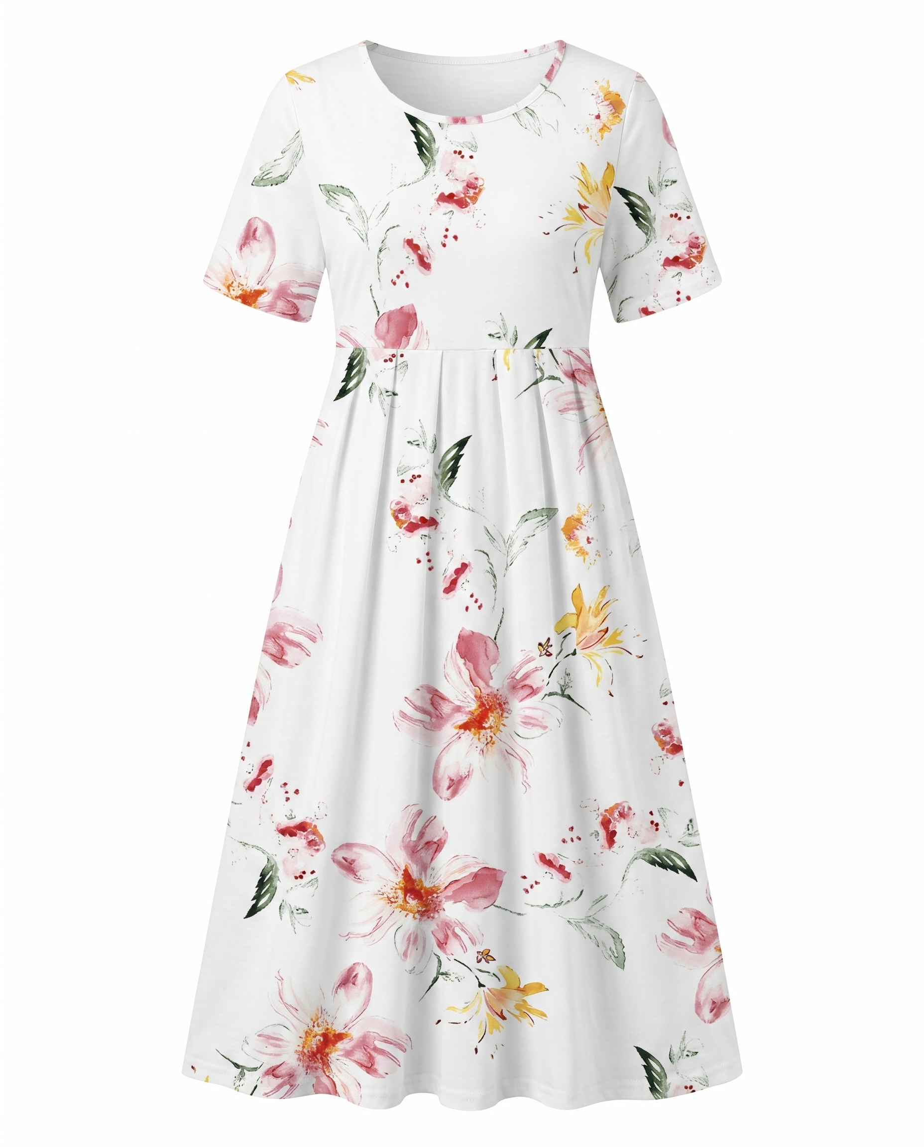 Flora Women's Midi Dress | A-Line, Breathable Fabric, Floral Print, Plus Size Available 7