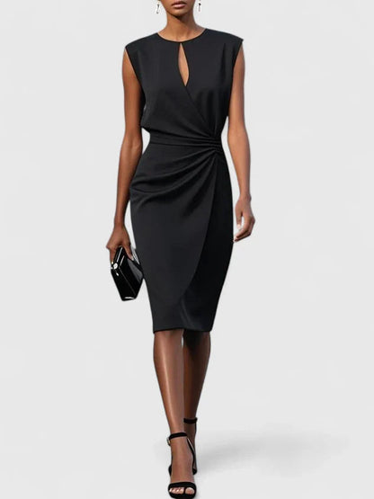 Lina Women's Black Dress | Sophisticated Design 7