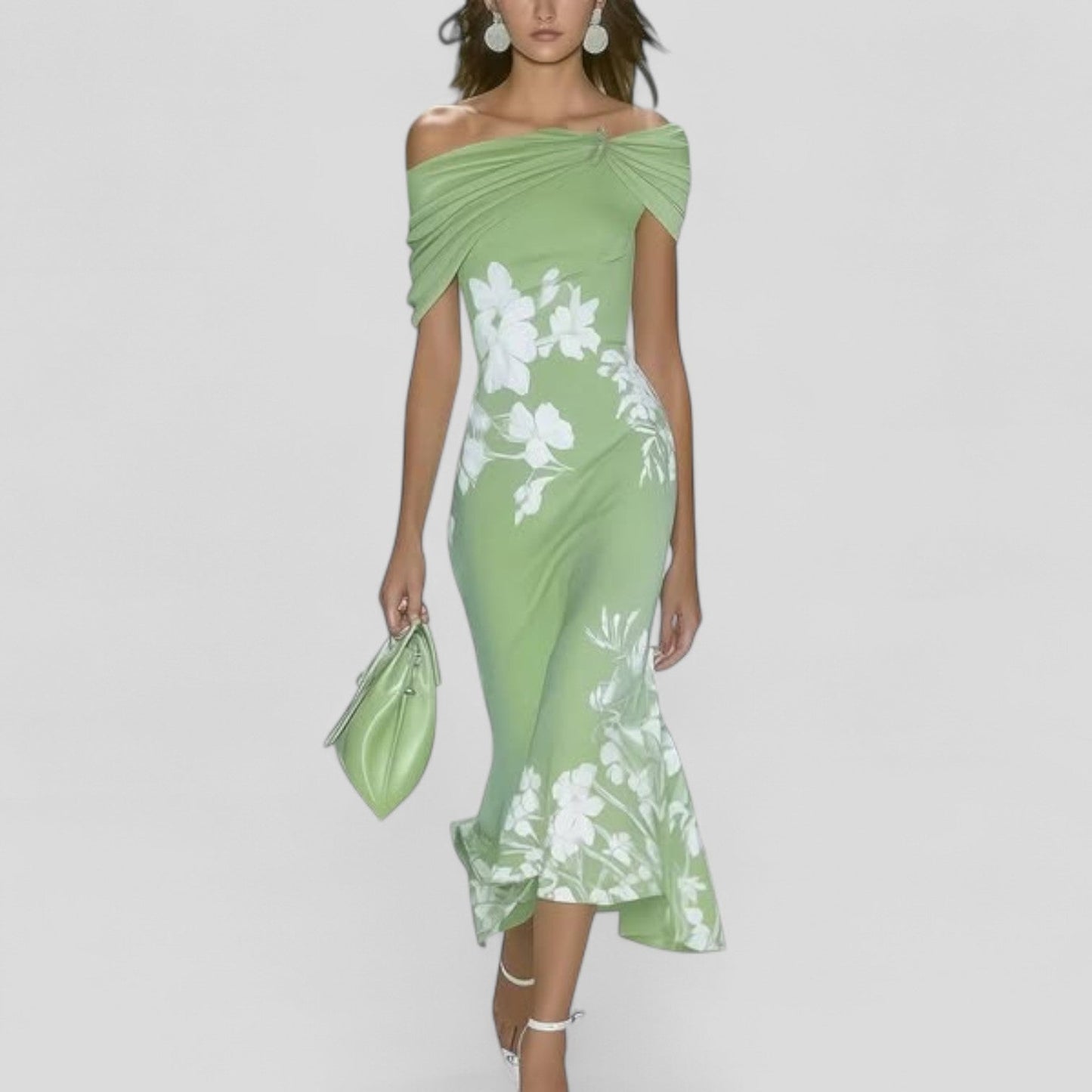 Lindsey Women's Midi Dress | Unique Print, Elegant Plus Size Summer Dress 0