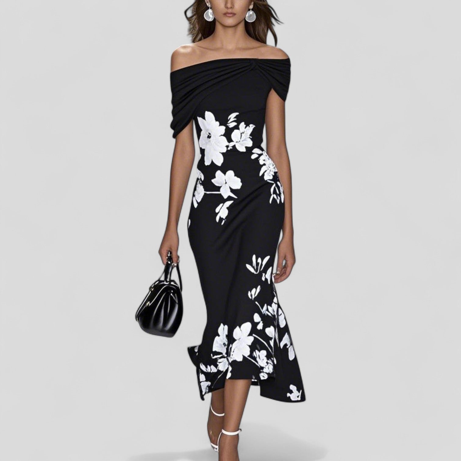 Lindsey Women's Midi Dress | Unique Print, Elegant Plus Size Summer Dress 2