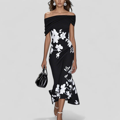 Lindsey Women's Midi Dress | Unique Print, Elegant Plus Size Summer Dress 2