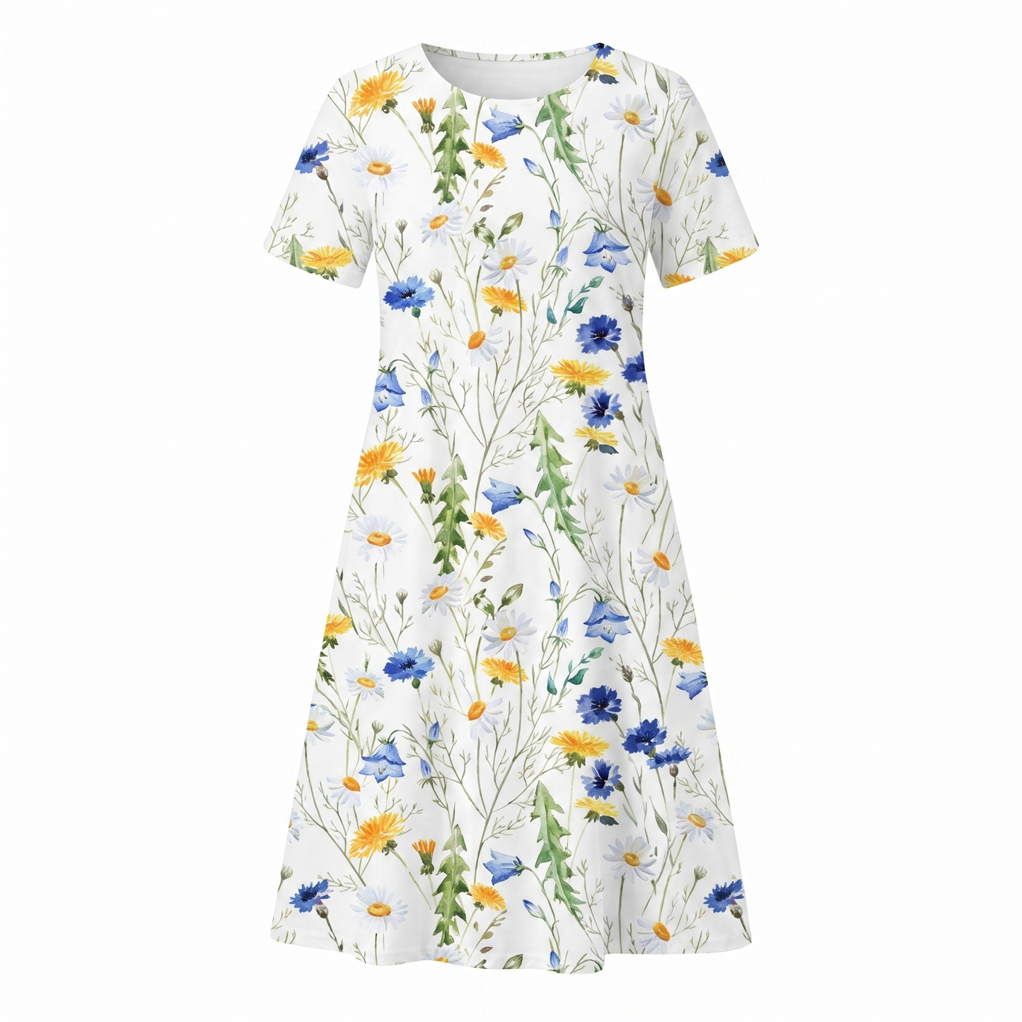 Mira Women's Midi Dress | A-Line Floral Print, Soft & Breathable 1