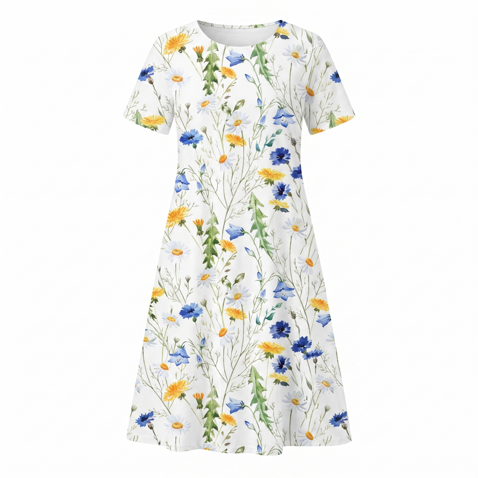 Mira Women's Midi Dress | A-Line Floral Print, Soft & Breathable 1
