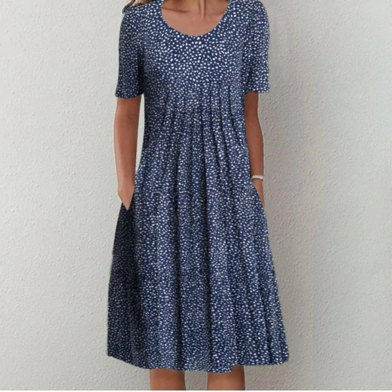 Mira Women's Midi Dress | A-Line Floral Print, Soft & Breathable 10