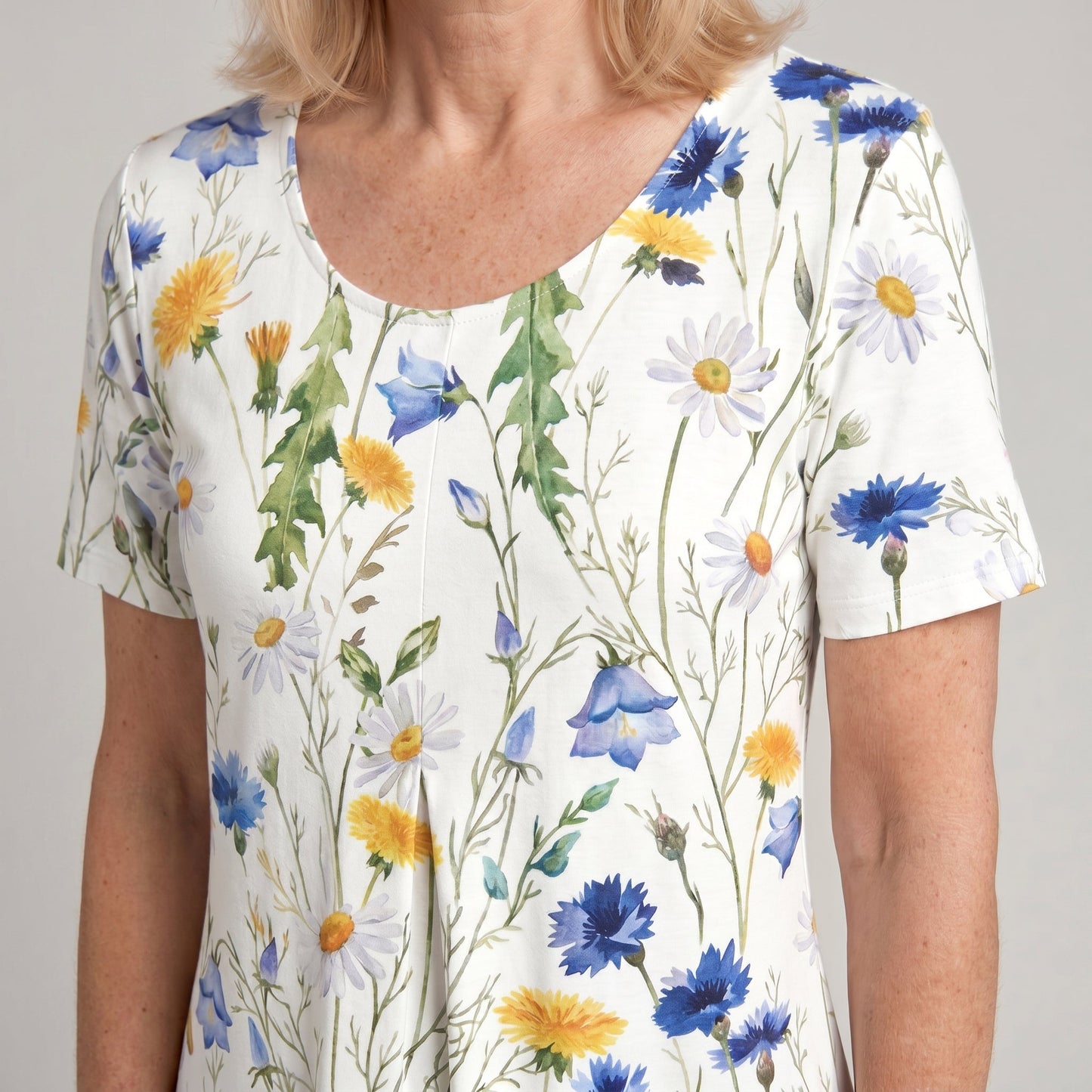 Mira Women's Midi Dress | A-Line Floral Print, Soft & Breathable 5