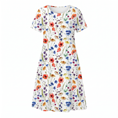 Mira Women's Midi Dress | A-Line Floral Print, Soft & Breathable 7