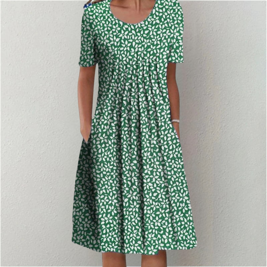 Mira Women's Midi Dress | A-Line Floral Print, Soft & Breathable 9