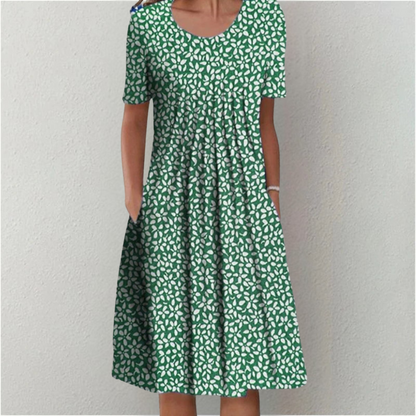 Mira Women's Midi Dress | A-Line Floral Print, Soft & Breathable 9