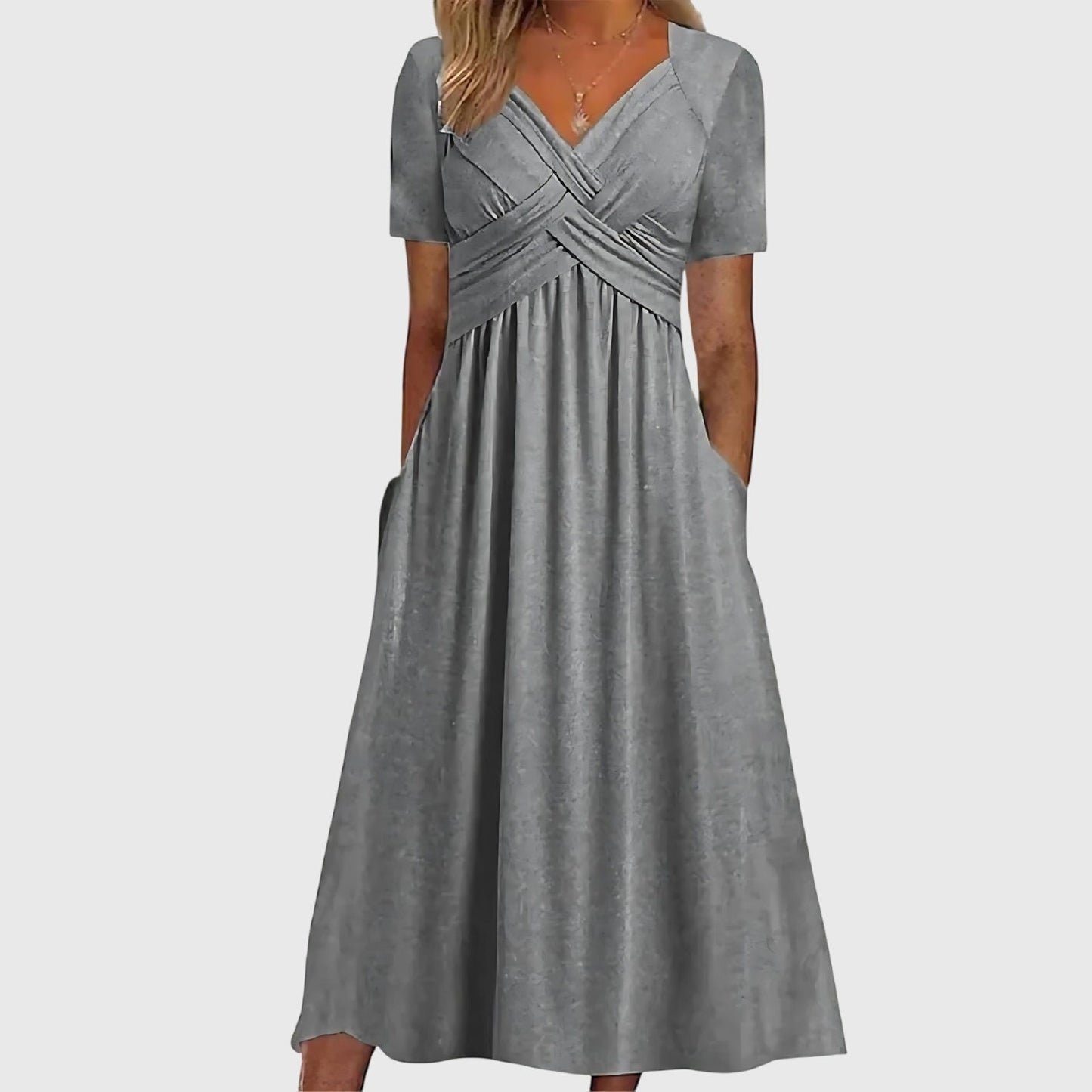 Vera Women's Midi Dress | Flattering A-Line, Tummy Control 2