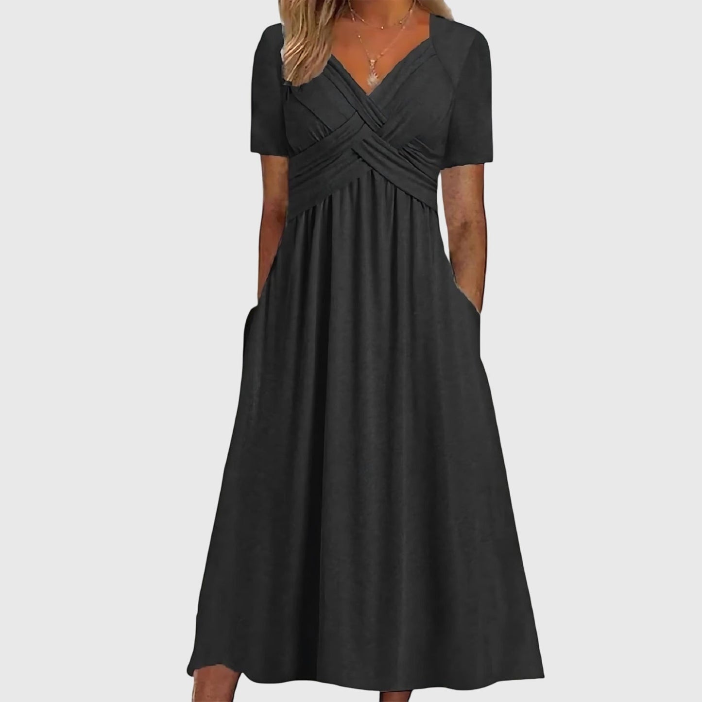 Vera Women's Midi Dress | Flattering A-Line, Tummy Control 4