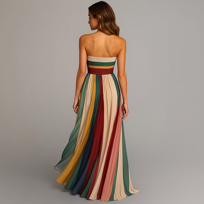 Wendy Women's Maxi Dress | Strapless Pleated Design for Formal Events 3
