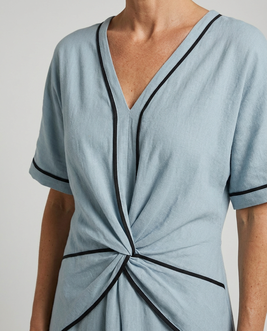 Wendy Women's Maxi Dress | Twist Front V-Neck, Elegant Summer Style 4