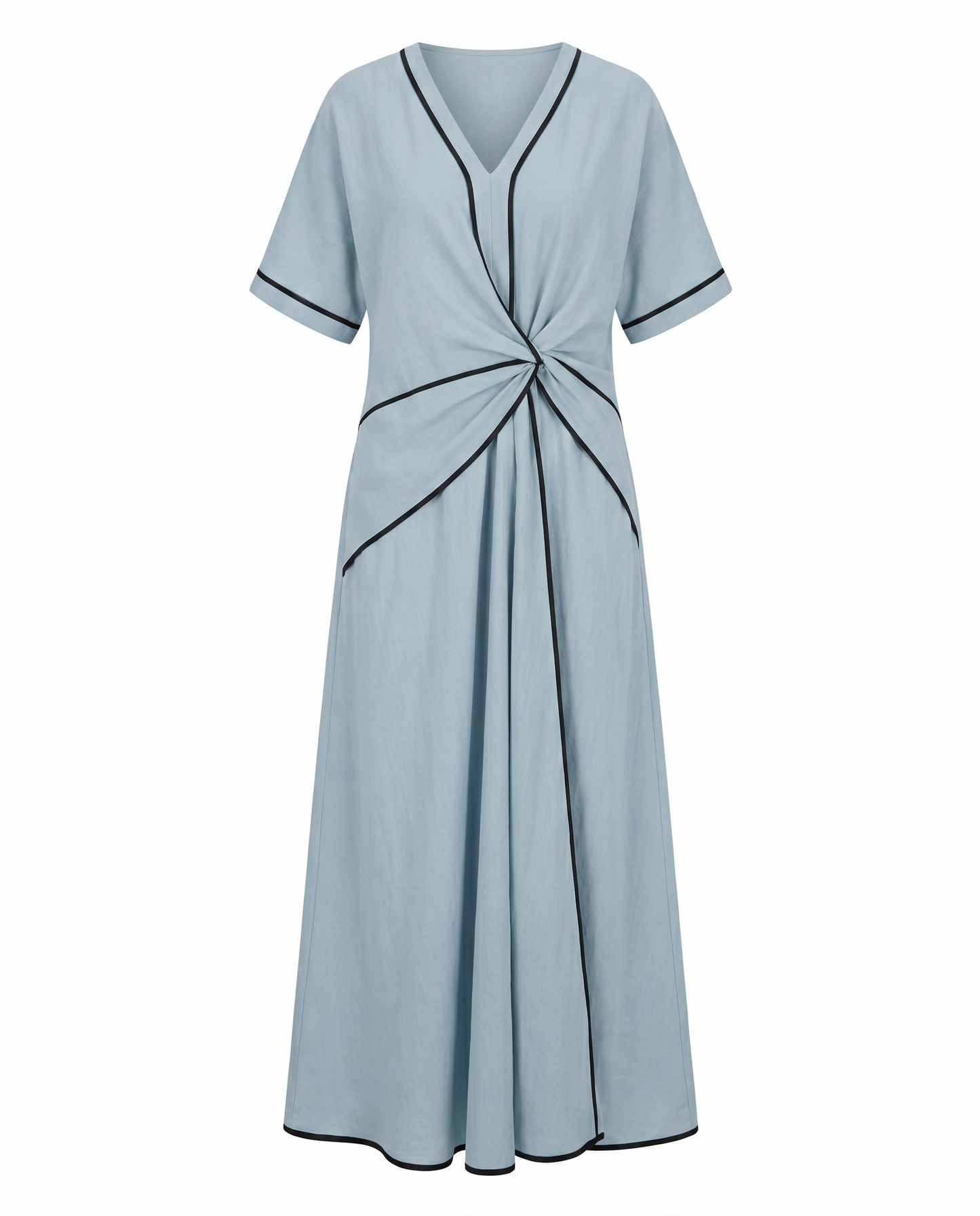 Wendy Women's Maxi Dress | Twist Front V-Neck, Elegant Summer Style 5
