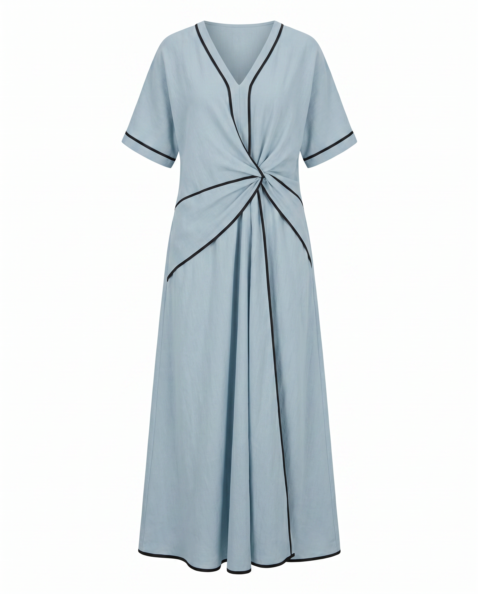 Wendy Women's Maxi Dress | Twist Front V-Neck, Elegant Summer Style 5