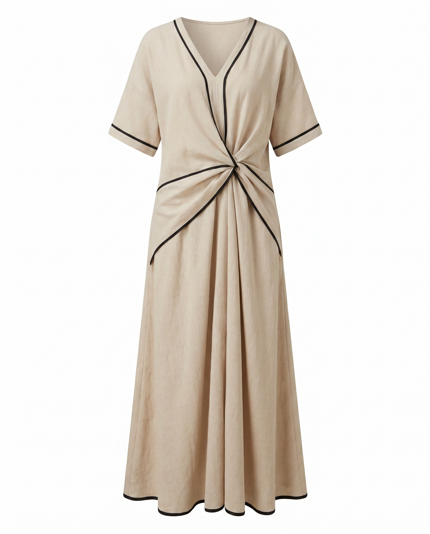 Wendy Women's Maxi Dress | Twist Front V-Neck, Elegant Summer Style 7