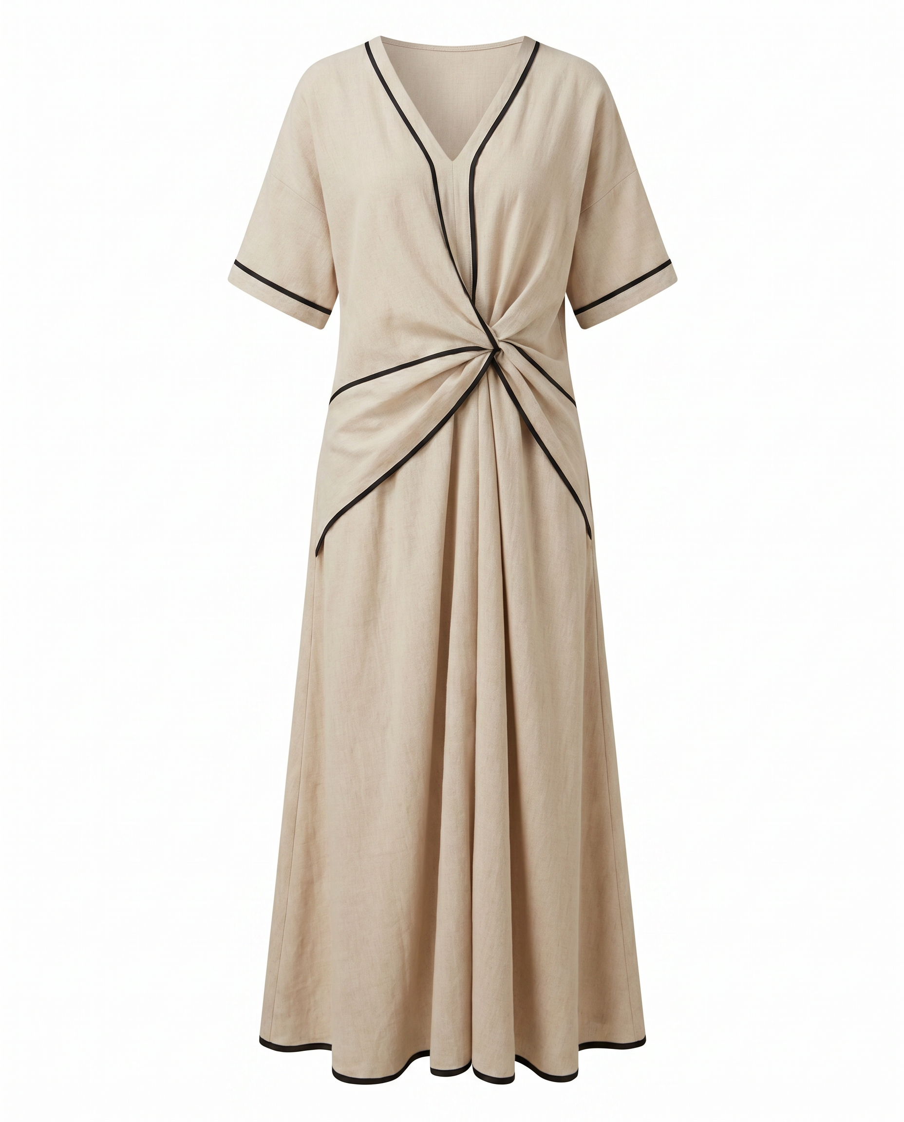 Wendy Women's Maxi Dress | Twist Front V-Neck, Elegant Summer Style 7