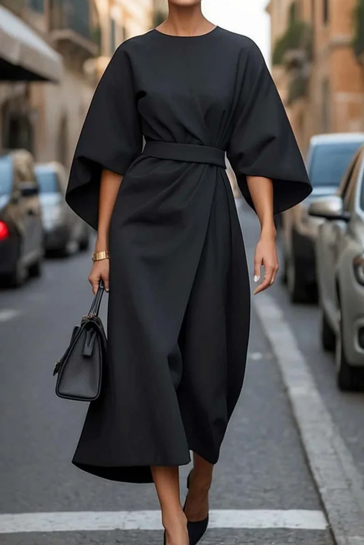 Wendy Women's Midi Dress | Belted, Wrap-Style Summer Dress 1