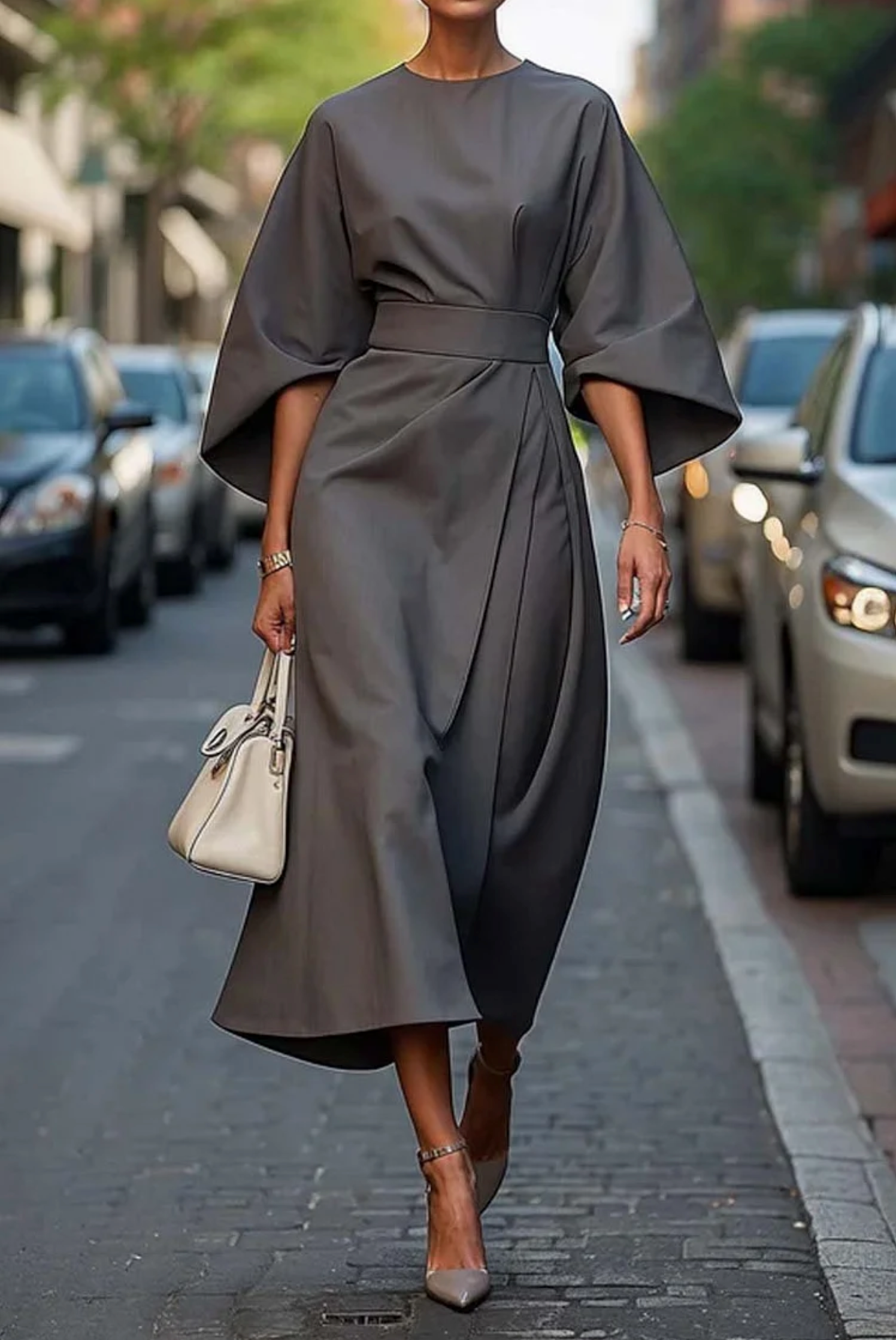 Wendy Women's Midi Dress | Belted, Wrap-Style Summer Dress 5