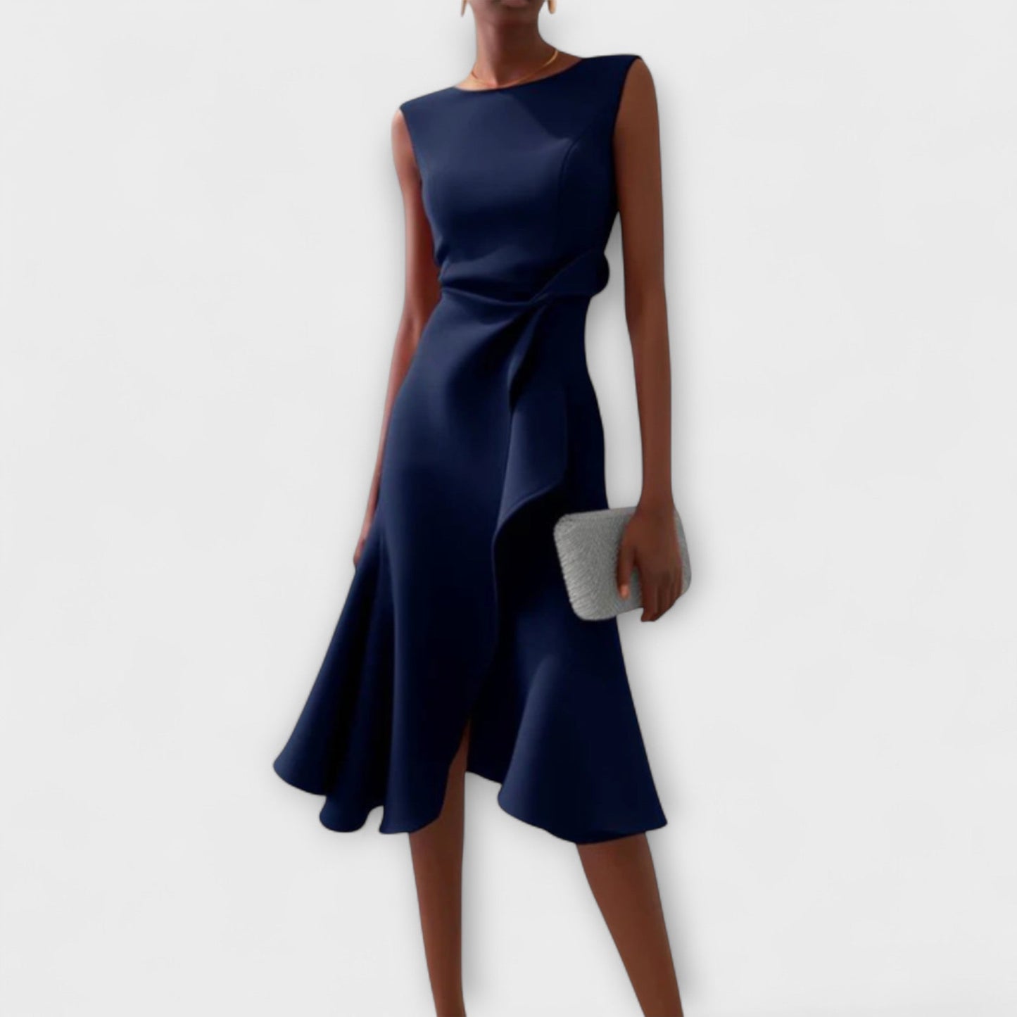 Wendy Women's Midi Dress | Sleeveless, Ruffle Hem, Elegant Summer Style 1
