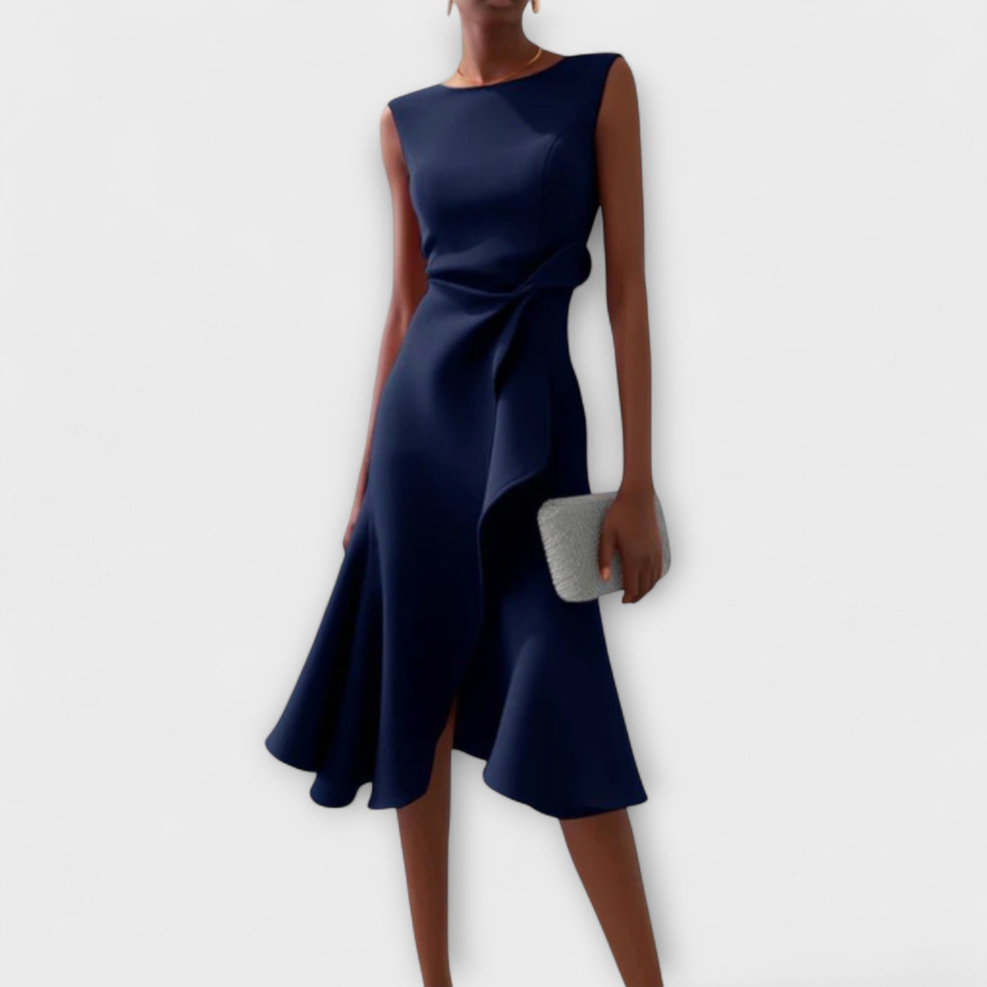 Wendy Women's Midi Dress | Sleeveless, Ruffle Hem, Elegant Summer Style 1