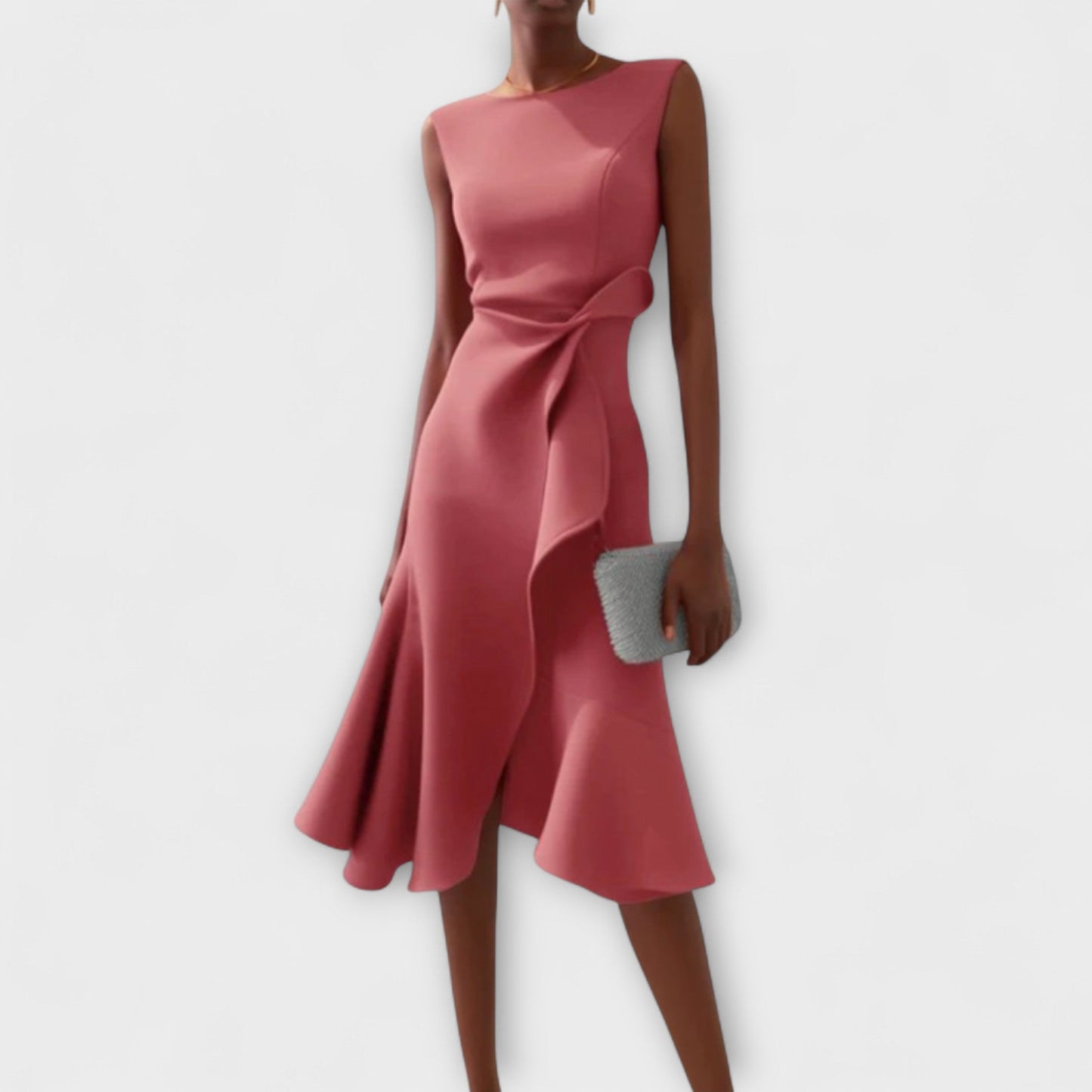 Wendy Women's Midi Dress | Sleeveless, Ruffle Hem, Elegant Summer Style 2