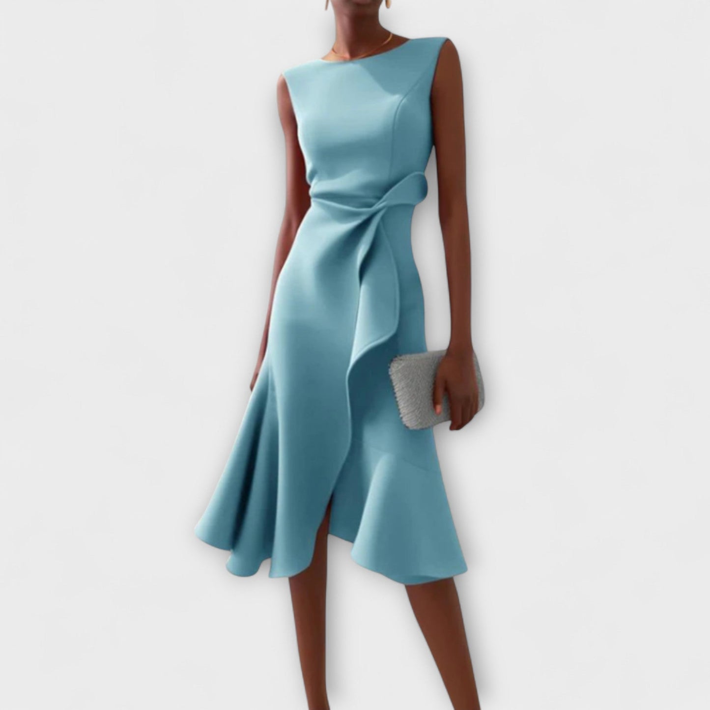 Wendy Women's Midi Dress | Sleeveless, Ruffle Hem, Elegant Summer Style 3