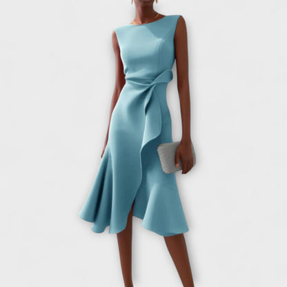 Wendy Women's Midi Dress | Sleeveless, Ruffle Hem, Elegant Summer Style 3
