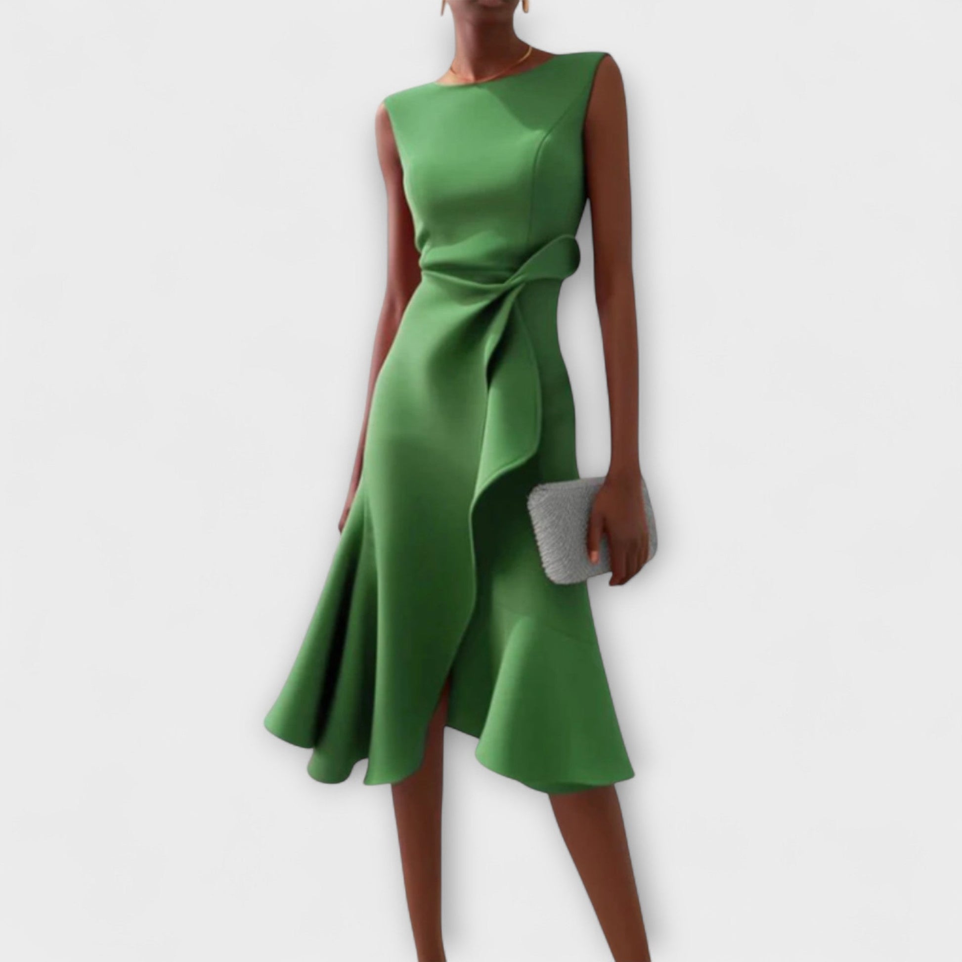 Wendy Women's Midi Dress | Sleeveless, Ruffle Hem, Elegant Summer Style 5