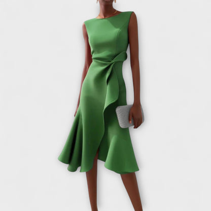 Wendy Women's Midi Dress | Sleeveless, Ruffle Hem, Elegant Summer Style 5